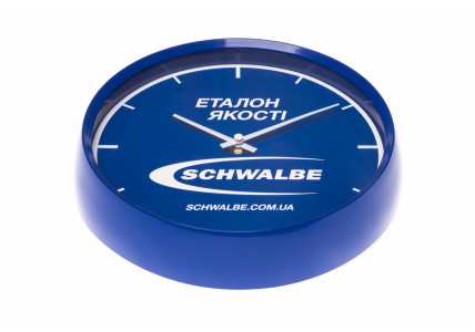 Часы Schwalbe синие/белые 1хАА Ø26см